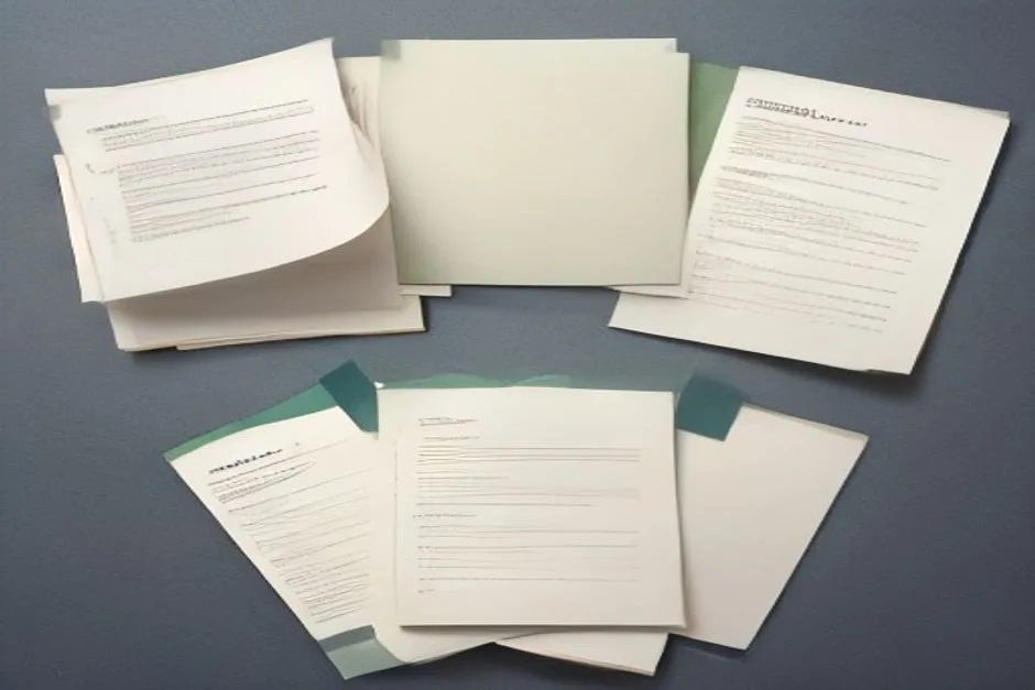 Dense documents organized into a smaller readable set