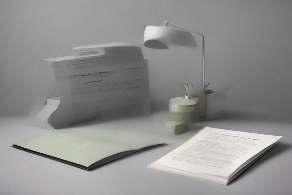 A research paper separated into method and result sheets